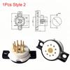 1Pcs 95 Ceramic Base 9Pin Tube Socket Beryllium Copper Chassis Mount Tube Base  Audio AMP DIY Parts