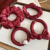 Bandeau élastique plissé en satin, tempérament élégant et doux, corde à cheveux queue de cheval, bandeau pour femmes