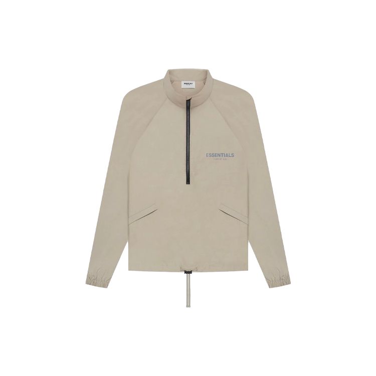 

Fear of God Спортивная куртка Essentials SS21 с полумолнией до половины, рукавами реглан и воротником-стойкой Верхняя одежда унисекс Moss FOG-SS21-642 L