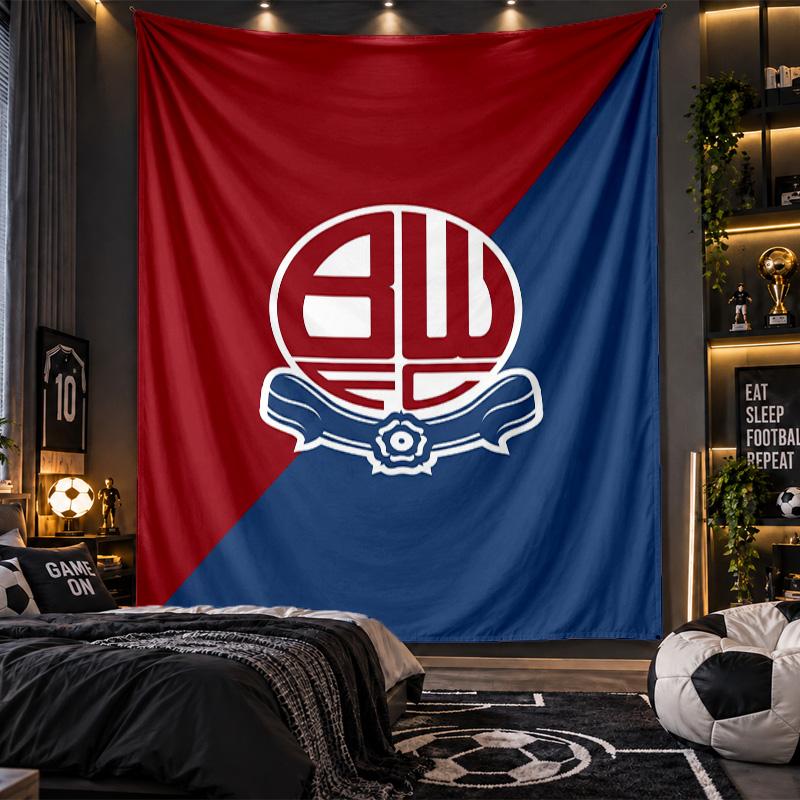 Wall Hanging Tapestry Bolton Wanderers FC Print Cloth for Living Room Bedroom Home Decor