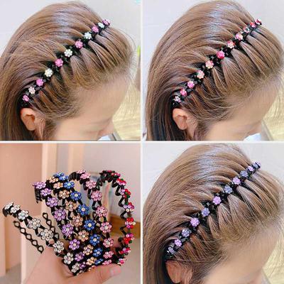 1 Stück Modisches rutschfestes Stirnband, elastisches Blumen-Stirnband für Damen, Haarband, Haarbesatz, Mädchen, Haar-Accessoires, Kopfbedeckung