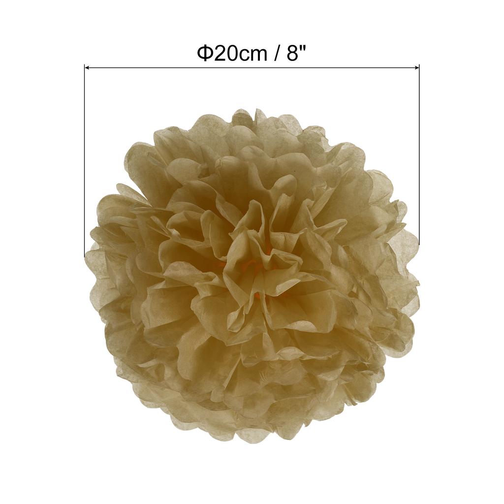 8" Tissue Pom Poms Flowers 10 Pack Paper Flower Ball for Wedding Bridal Shower Birthday Bachelorette Party Backdrop Decoration