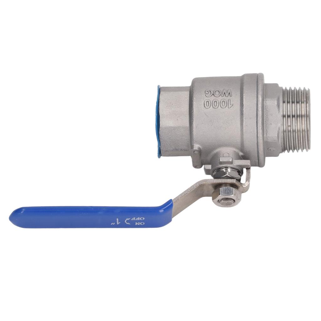 Ball Valve 1in NPT Stainless Steel Straight Ball Valve Fitting Connector for Water Oil