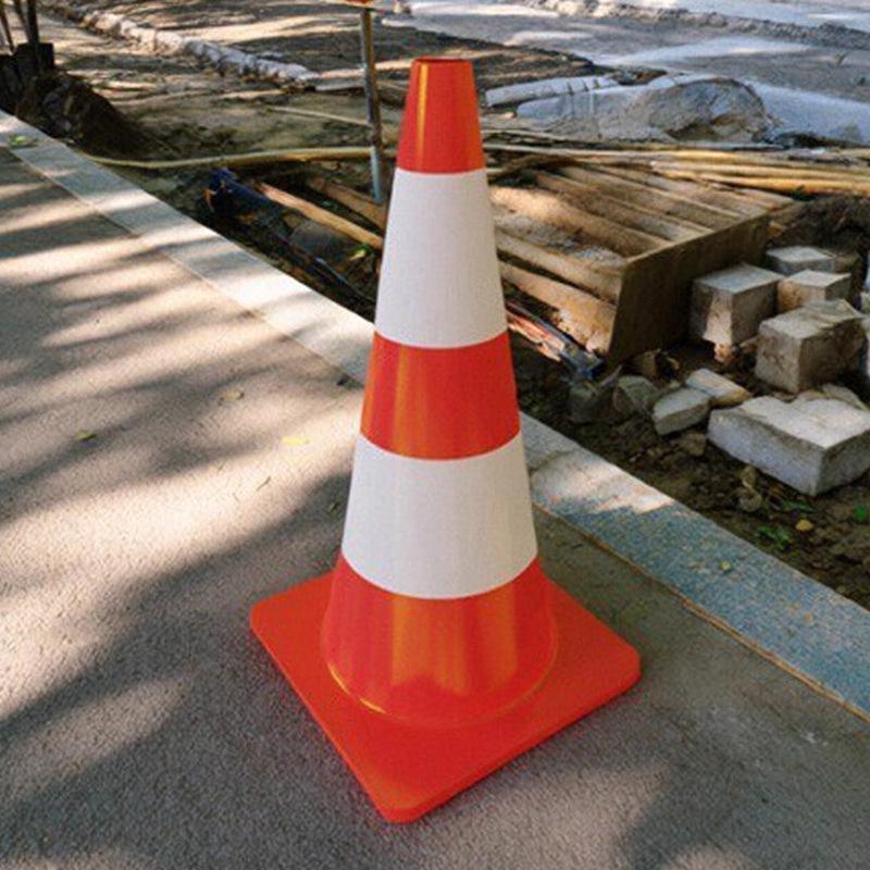 70cm PVC Reflective Traffic Cone - Road Safety Warning Cone & Barrier