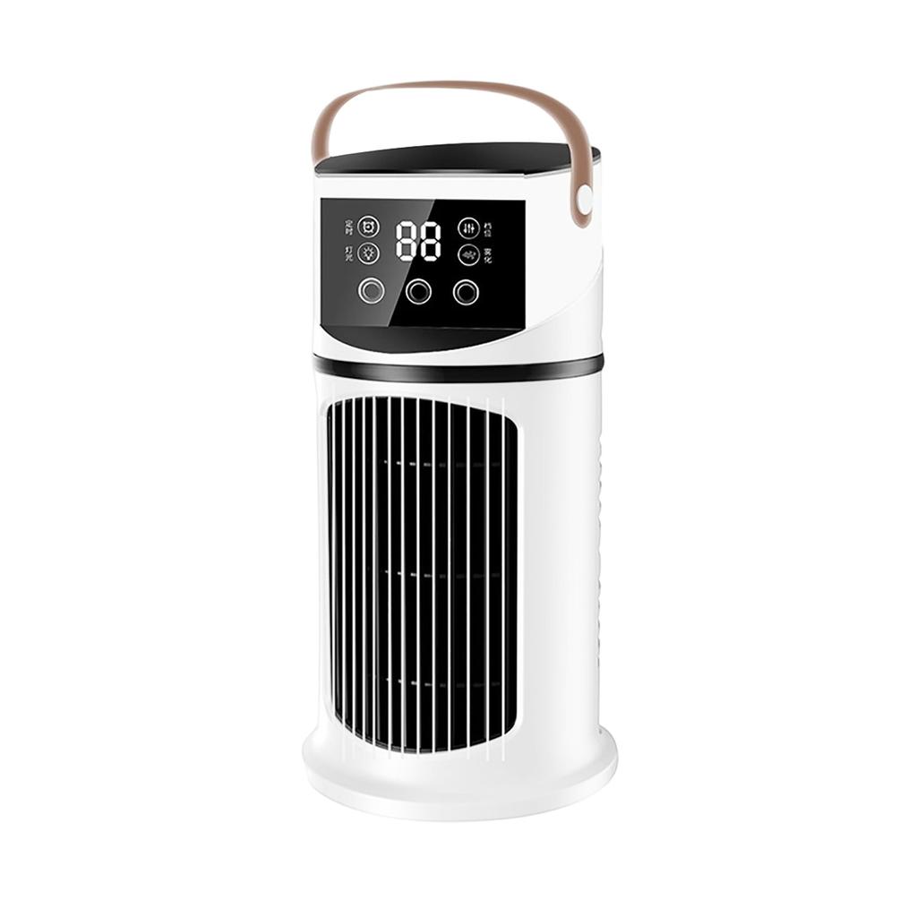 3-In1 Evaporation Low Noise Portable AC Chill 2.0 USB Rechargeable 8H Timer 7 Modes Light Personal  Conditioner Fan Windowless Cooler Condition