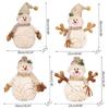 Schneemann mit Schal Schneemannpuppen Plüsch Winterdeko Weihnachtsregal-Sitzer Plüschpuppe Handgemacht (mit Schal-Stil)