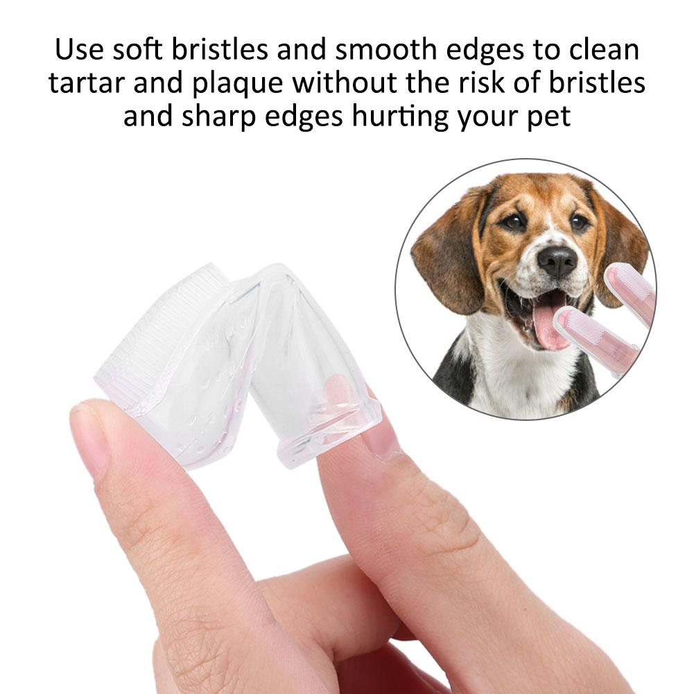 10Pcs Soft Finger Toothbrush Pet Dog Oral Dental Cleaning Teeth Care Brush