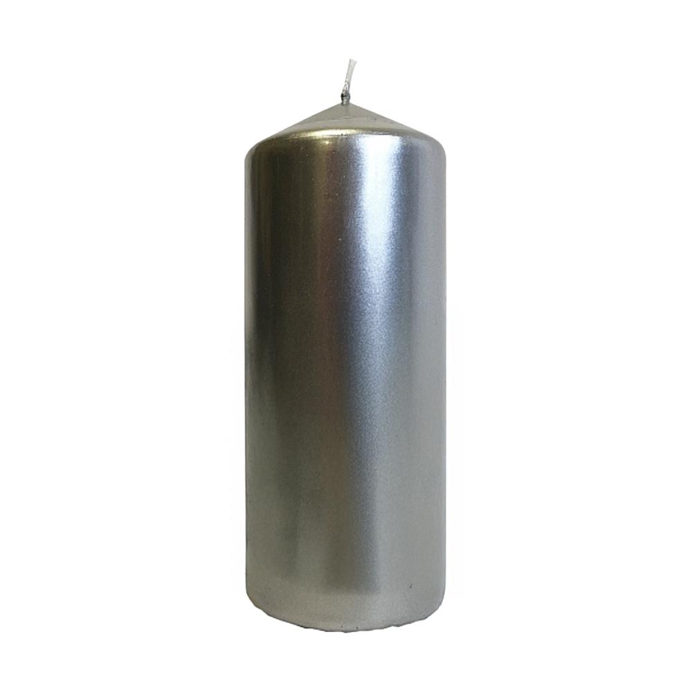 Price's Pillar Candle Silver 6''