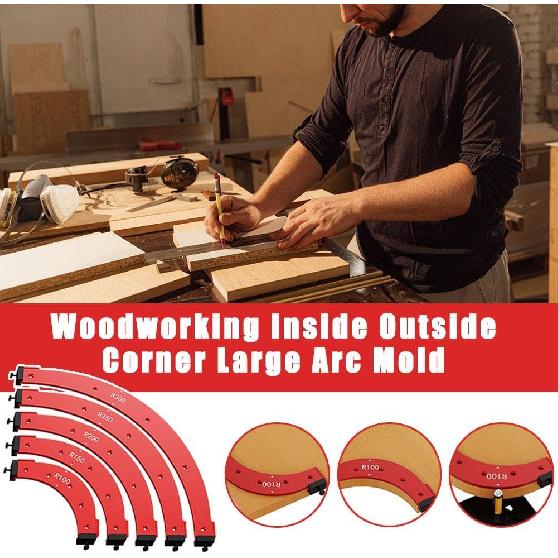 Woodworking Round Corner Radius Templates for Woodworking Arc Mold, Router Table Corner, Radius Jig Wooden Board Arc Cutting Auxiliary Tool for