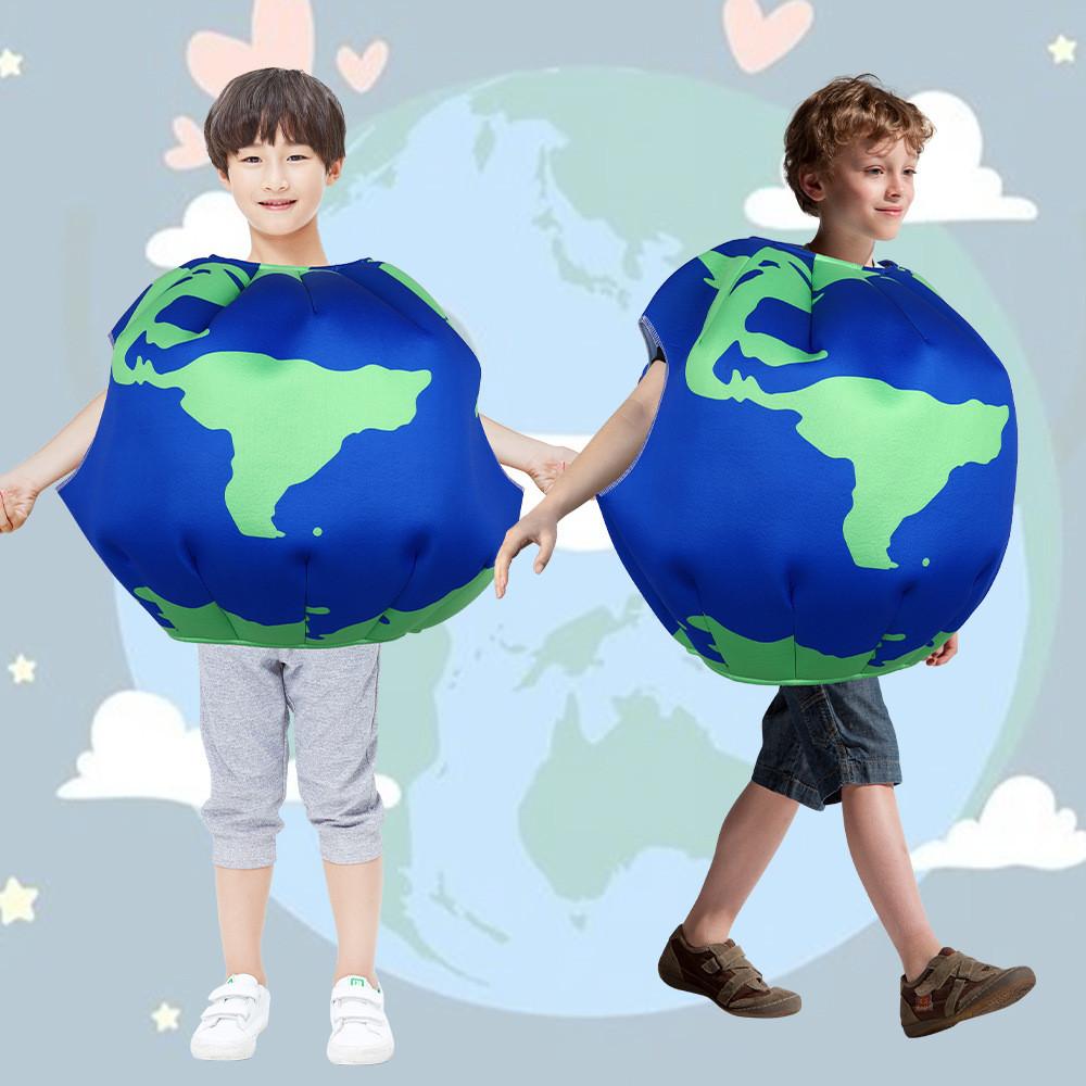 Zabawny kostium Ziemi dla dzieci Idealny na imprezy Halloweenowe i wydarzenia cosplayowe Doskonały dla osób poniżej 17 roku życia