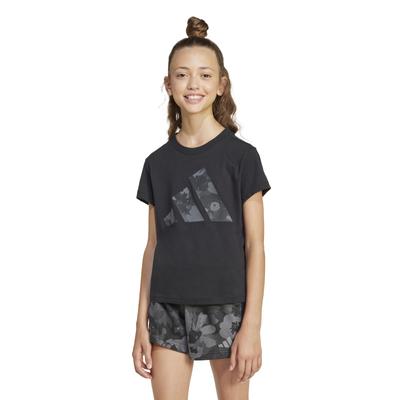 Adidas Seasonal Essentials Flower Short Sleeve for Kids KTD42 J160 T-Shirt Black/Multicolor (JC7510)