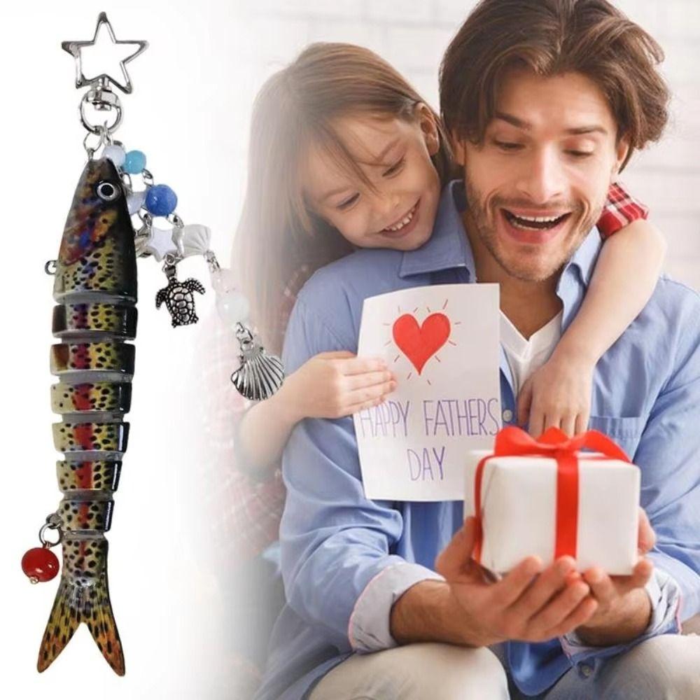 Bionic Design Handmade Fish Keychains High-precision Fish Bait Lanyard  Fishing Enthusiasts