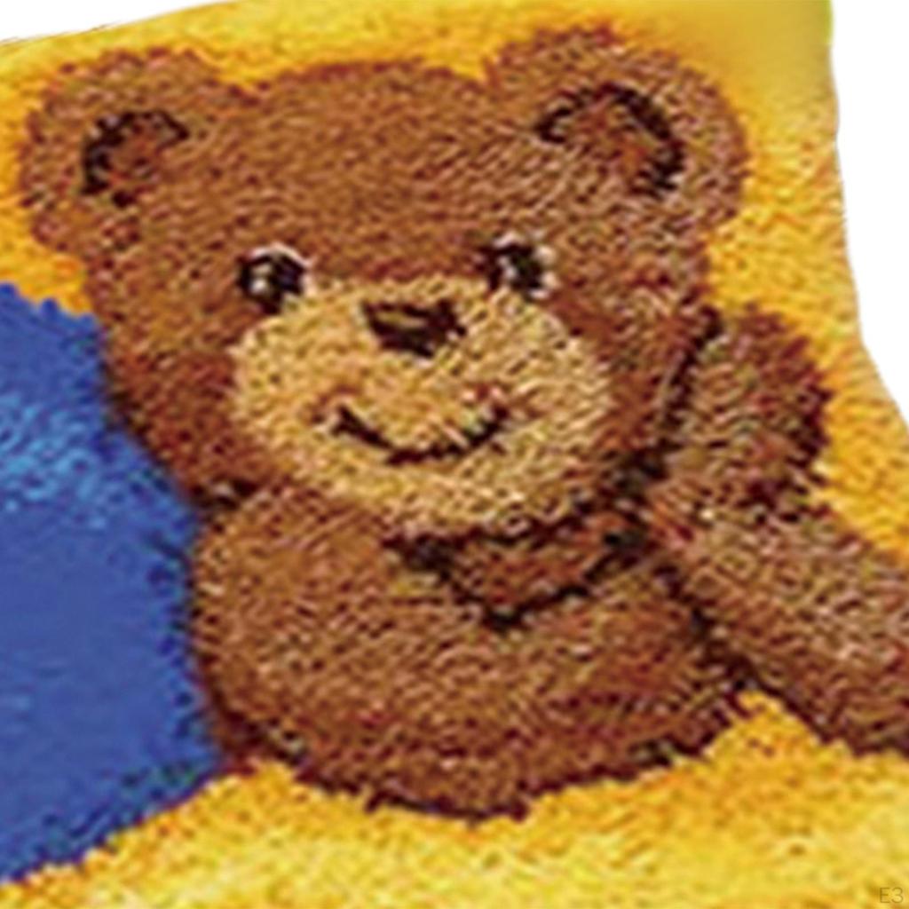 Hook Rug Kits Needlework 50x36cm for Kids Adults Beginners Embroidery Carpet Kit Supplies DIY