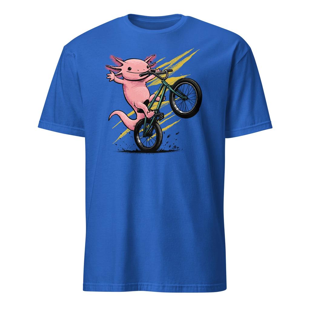 Axolotl Shirt Bicycle Amphibian Funny Biking Cycling Axolotl T-Shirt Size S-3XL
