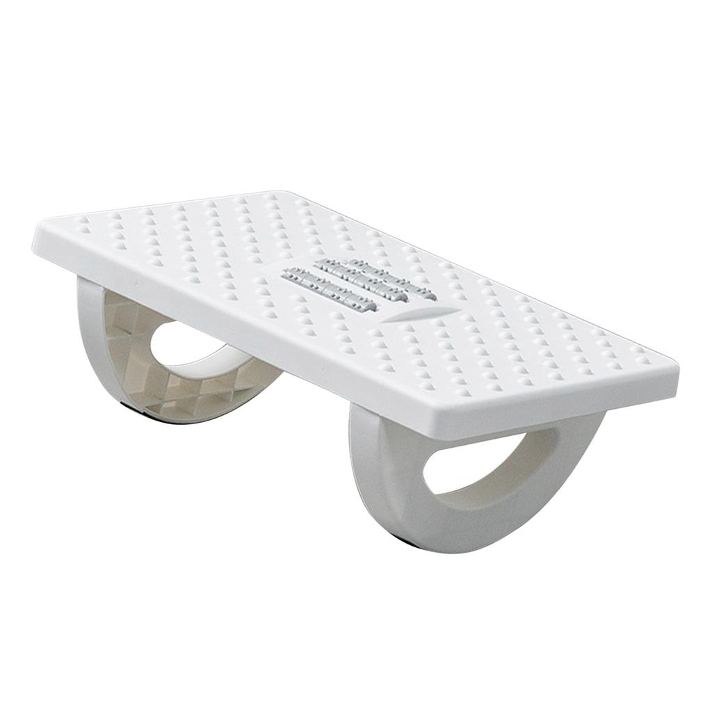 Under Desk Foot Rest Slip Resistant Rocking Foot Stool Ergonomic Office Footrest with Massage Surface for Home White