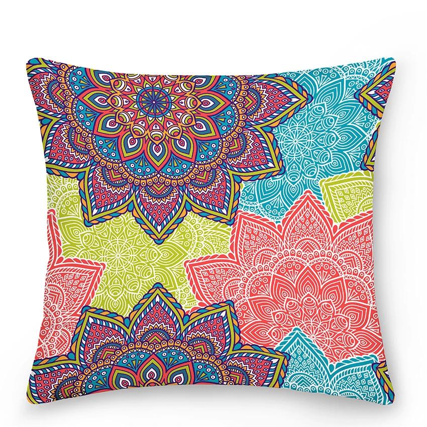 Mandala Pillowcase Decor Sofa Bed  Decorative Car Cushion Cover Boho Style