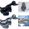 Unique Resin Savage Duck Car Ornament Angry Duck Head In Silver For Car Interior Decor