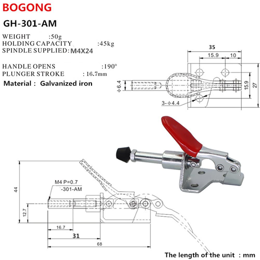 Quick Release Toggle Clamp Elbow Clamp Test Stand Push Pull Vises MC03-1 MC03-S1 HS-301AM 301B 301A Welding Fixed Hand Tools