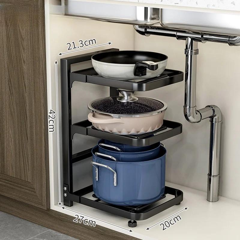 

Кухонная полка для хранения Многослойная кастрюля Металлическая полка для хранения Настольная сковорода Рисоварка Посуда Органайзер для столовых приборов Стойка