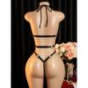 Women's Sexy Lingerie Erotic Backless Hanging Neck SM Bodysuit  See Through Bra Lingerie Set Cosplay Hot Ultra-Thin Body Suit