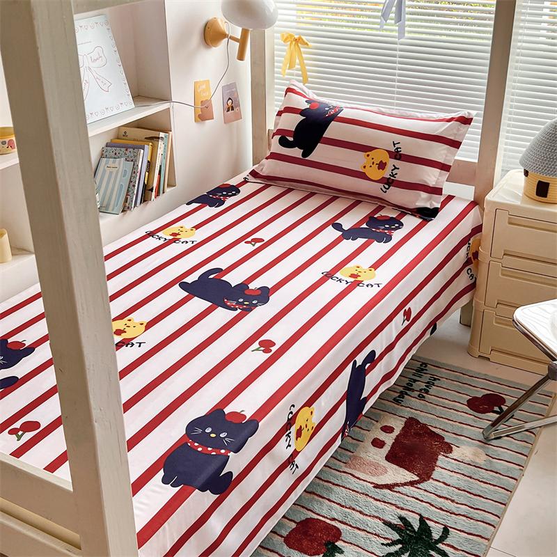Bed Top Sheet for Single,Modern Soft Polyester Flat Sheet,Home Bed Linens,Kids Adult Student Dormitory Bedspread