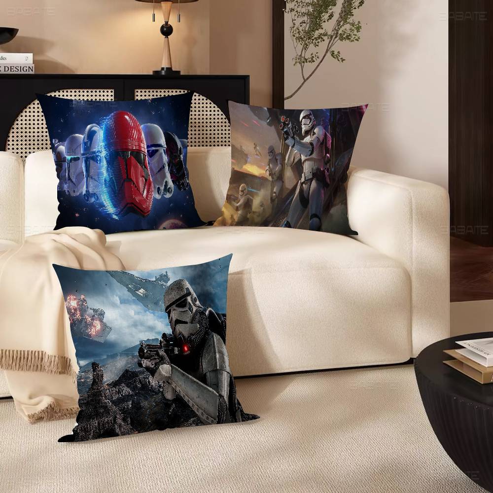S-Stars S-Stormtrooper Cushion Cover Inches Farmhouse Decor Home Throw Pillow Covers for Couch Decorations