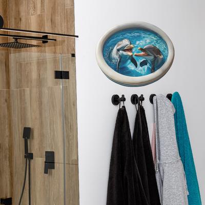 Schwimmbad Spaß Spielen Delfin Badezimmer Toilette Toilettenaufkleber Heimverschönerungsaufkleber