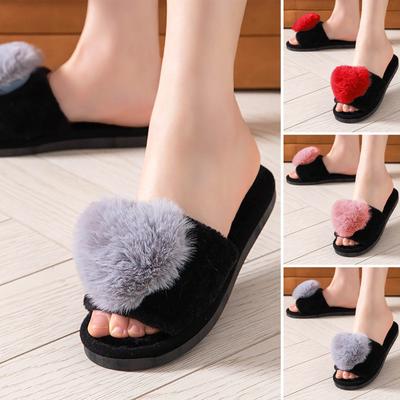 Shoes For Woman Women'S Cow Cotton Slippers Warm Home Cute Soft Plush House Slippers