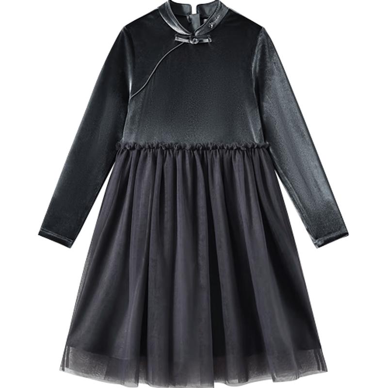 YEEHOO Girl's Velvet Mesh Princess Dress