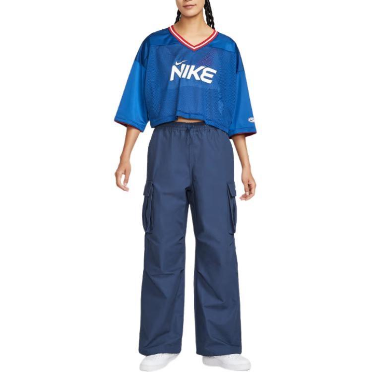 Nike Clothing Cargo Pants Women's Marine Blue Moderate Cargo Pants HV1967-410