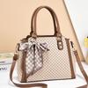 Fashionable Pu Tote Bag For Women With Stylish Plaid Design And Soft Structure