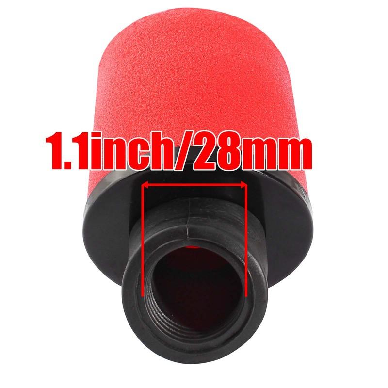 

2Pcs 1.1inch 28mm Air Filter for 50cc - 90cc 110cc 125cc 150cc GY6 ATV Quad Go Kart Pocket Pit Dirt Racing Super Bike 27mm 29mm