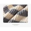 Winter Striped Letters Loose Big Head Circumference Woolen Hat Warm Hat Versatile Knitted Cap Stacked Hat