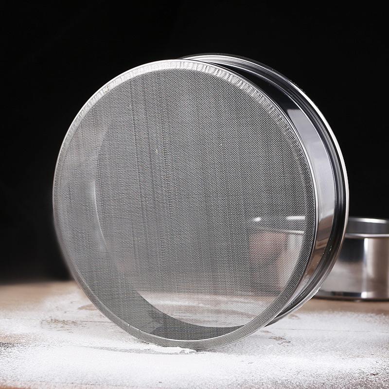 1pc 40/60 Mesh Kitchen Ultrafine Mesh Flour Sifter Professional Round Sieve Stainless Steel Sugar Sieve Cake Baking Strainer