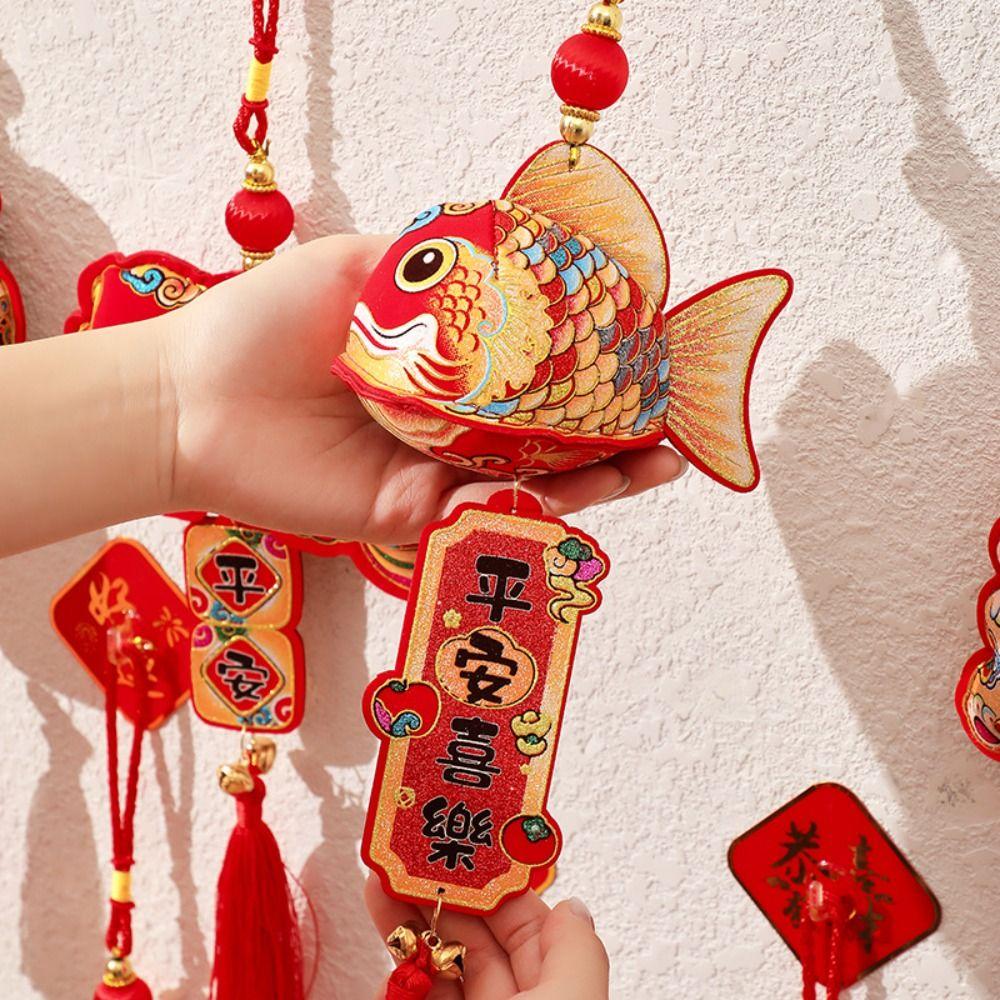 Подвеска Lucky Bag с новогодним благословением, красная подвеска Fu Decorations для гостиной