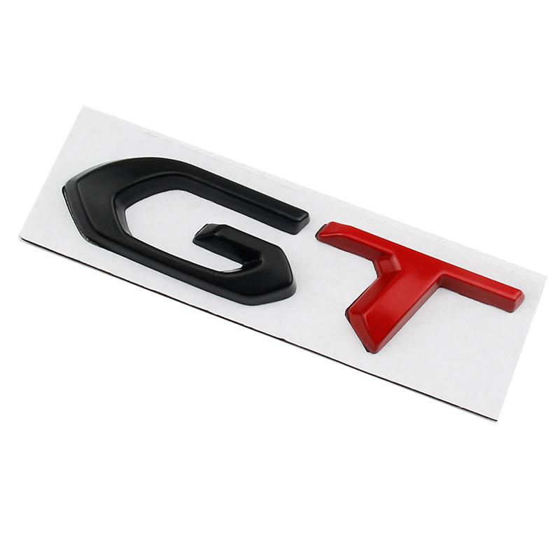Suitable for Kia GT Car 3D Metal Letter Logo Badge Decal Sticker Car Car Trunk Letter Badge Styling Sticker
