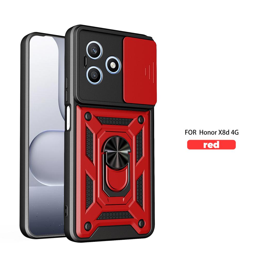 For Honor X8d Case Honor X8D Cover Honor X8D Cases X8D Magnetic Ring Holder Armor Phone Case Slide Camera Protect Back Cover