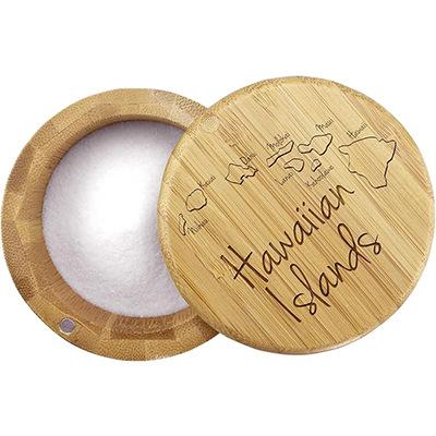 Bamboo Salt Jar Kitchen Supplies Seasoning Jar Bottle Rotatable Seasoning Jar Round Bamboo and Wood