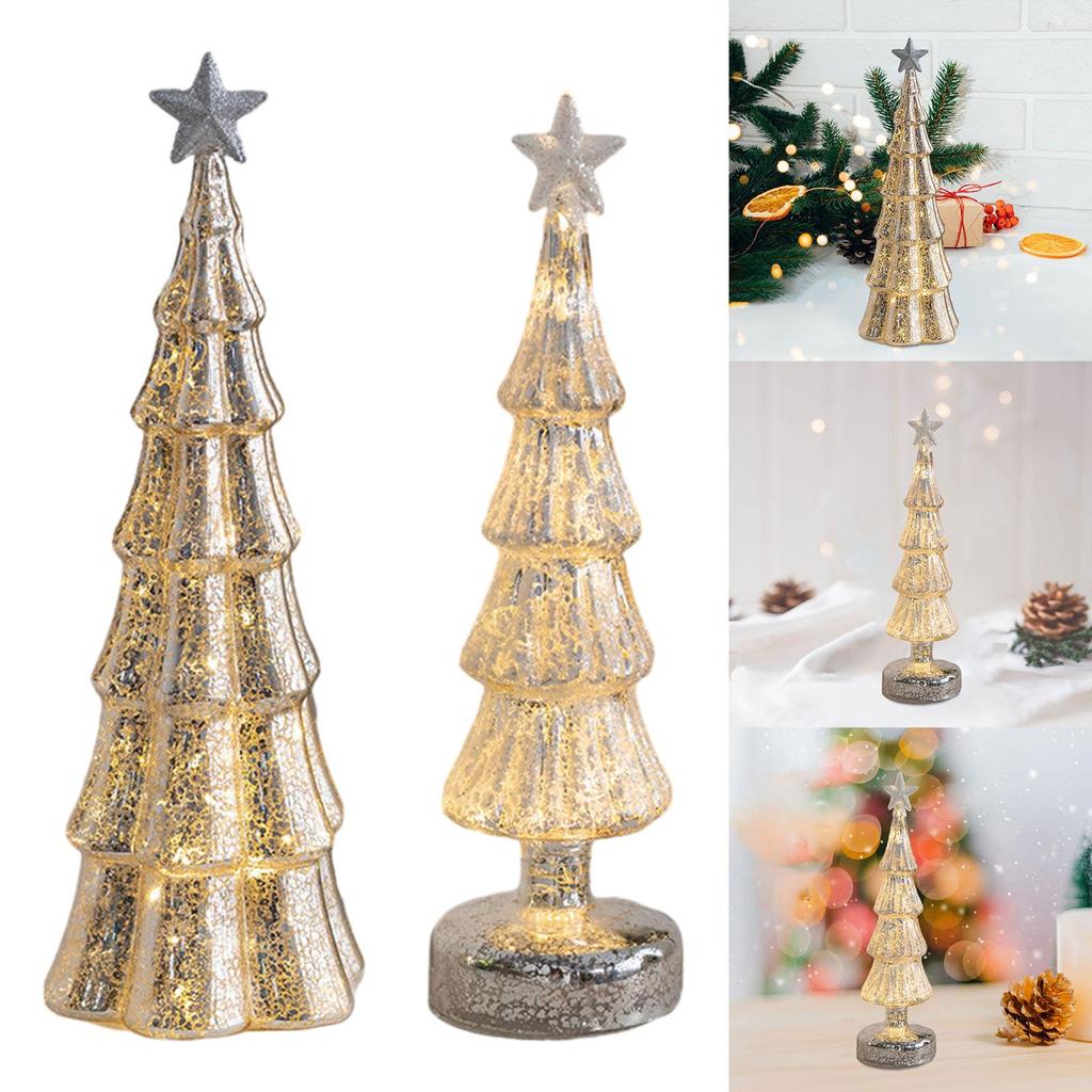 Christmas Light Up Trees Party Decoration for Desktop Party Living Room