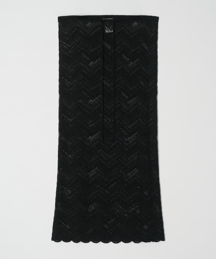 Our Mond Zigrace Layered Long Skirt_Black