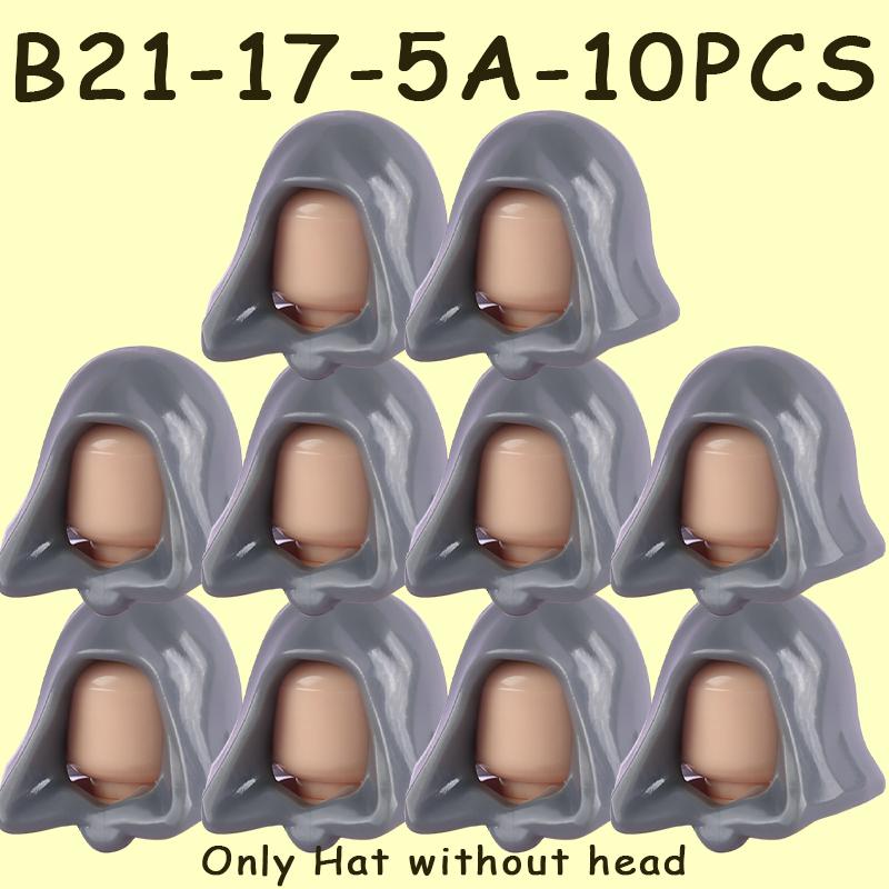 MOC Medieval Military Castle Soldier Figures Helmets Series Building Blocks Knights Accessories Warrior Hat  Bricks Toys Gifts