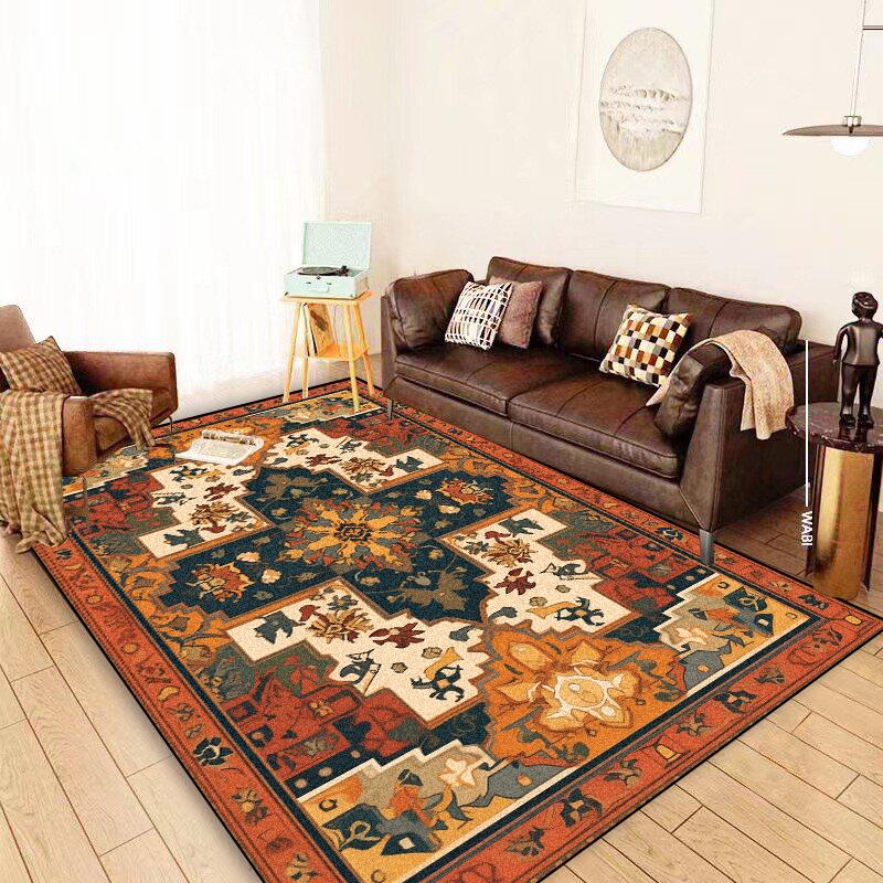 Persian Carpet Living Room Coffee Tables Easy Cleaning Large Rugs 200x300 Retro Decoration Sofa Rug Bedroom Non-slip Floor Mats