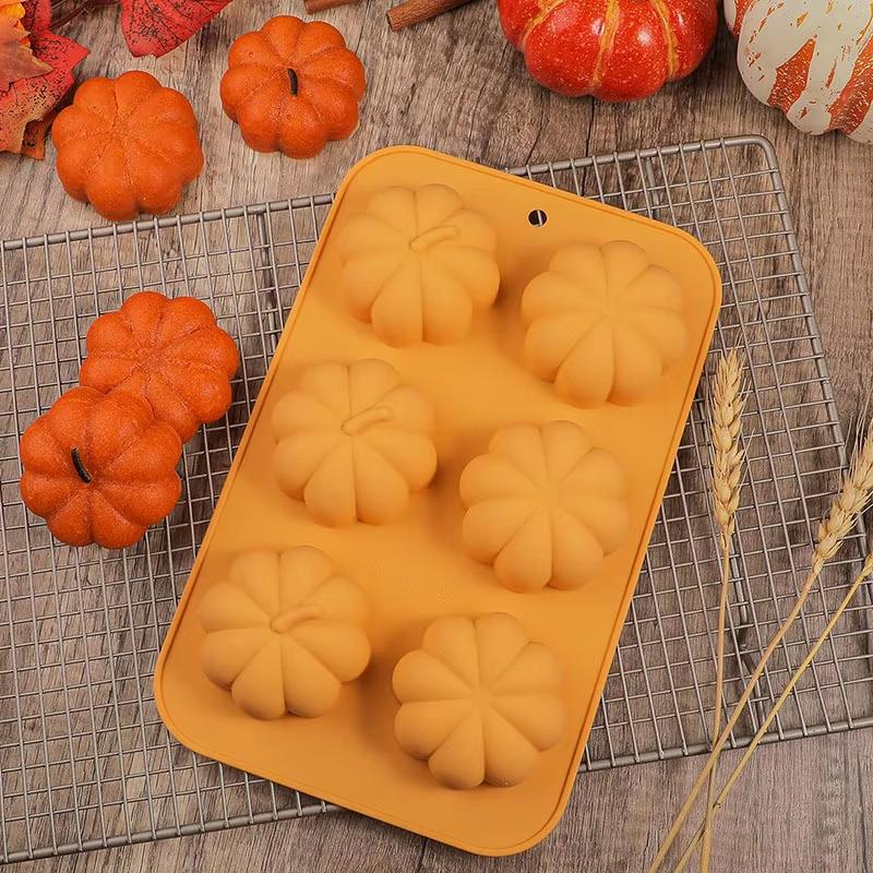 Big Pumpkin Cake Pan Silicone Mold Halloween Pumpkin Shaped Mold Thanksgiving Harvest Baking Cookie Candle Mold