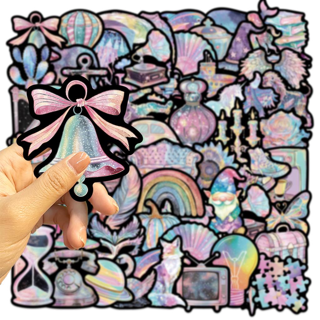 50 Black Purple Fantasy Girl Graffiti Stickers Decorate Guitar Notebook Suitcase DIY Waterproof