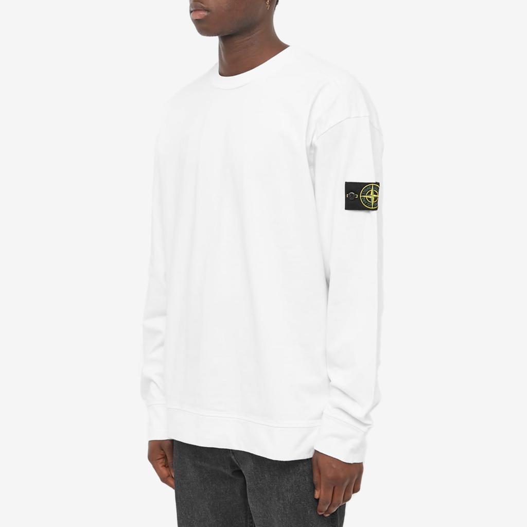 Stone Island Thick Cotton Crew Neck Pullover Long Sleeve Sweatshirt Men sweatshirt 761563750-V0001