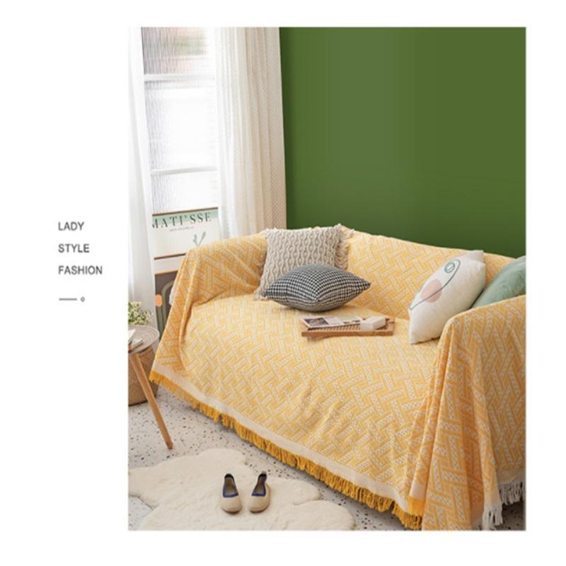 Solid Color Sofa Cover Sofa Blanket Sandhair Towel Nordic Simple Sofa Cover Net Red Leisure Blanket Picnic Blanket