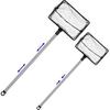 2 Pieces Fish Tank Net Aquarium Mesh Fish Net Long Handle Fish Net with Extendable 12.5-27.5 Inch Stainless Steel Catch Nets for Fish Tank Aquarium
