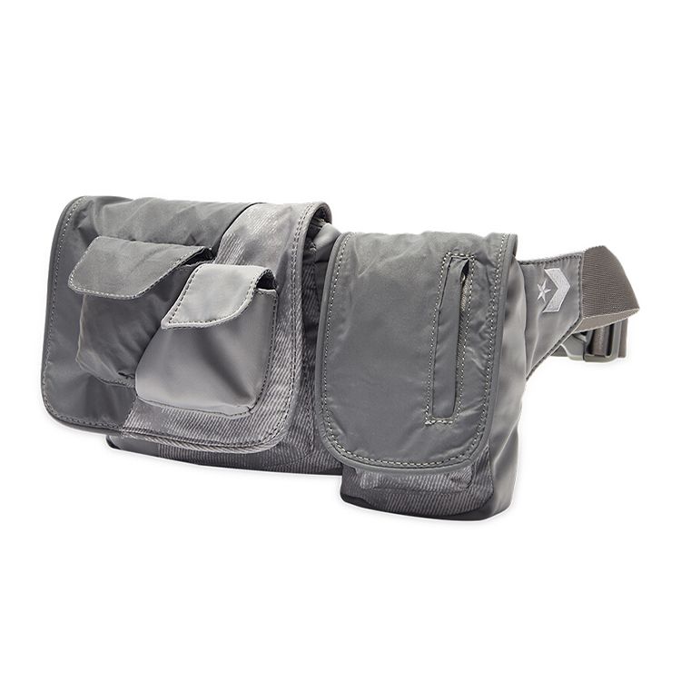 Converse X FCW Adjustable Shoulder Strap Casual Zipper Closure Polyester Crossbody Bag Unisex bags Gray 10020821-020 Gray