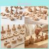 Wooden Nut Shape Stringing Puzzle Toy For Kids Fine Motor Skills Development