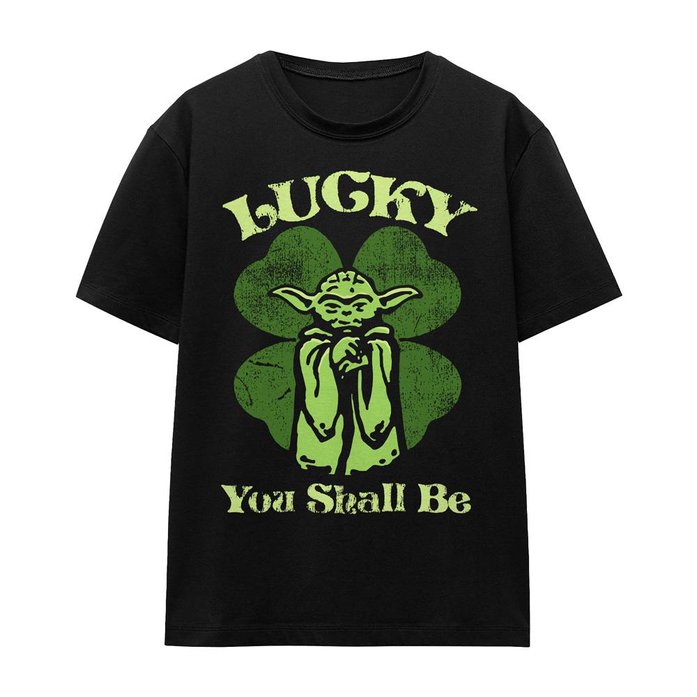 STAR WARS Unisex Adult Lucky Yoda St Patricks Day T-Shirt